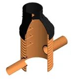 Pozo SANECOR® DN1000 sin base/ colector hasta DN630 (con pates) H=1,5 m
